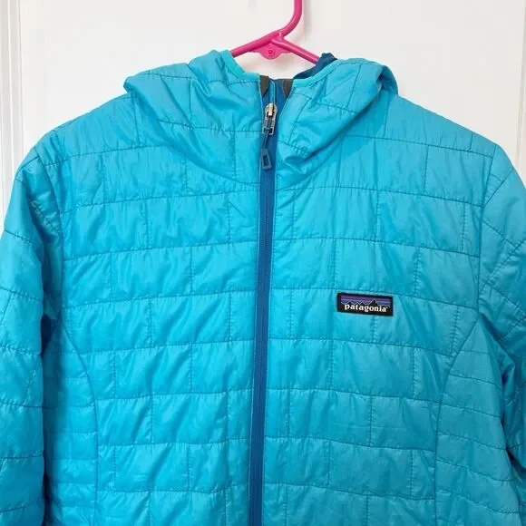 Patagonia Womens Nano Puff Hoody Full Zip Jacket Size Large Insulated Hiking - Picture 3 of 11